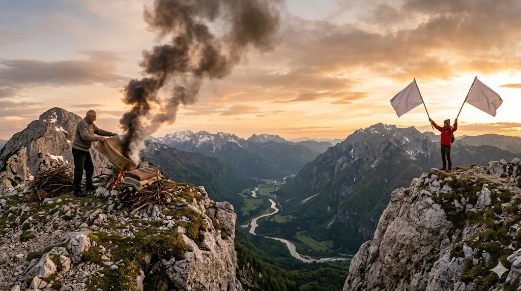 Kontakt dimni signali in morse